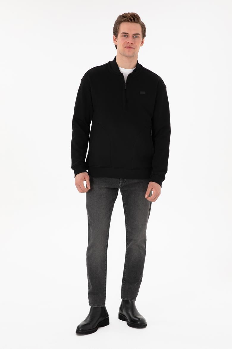 Erkek Siyah Sweatshirt - 50293380008