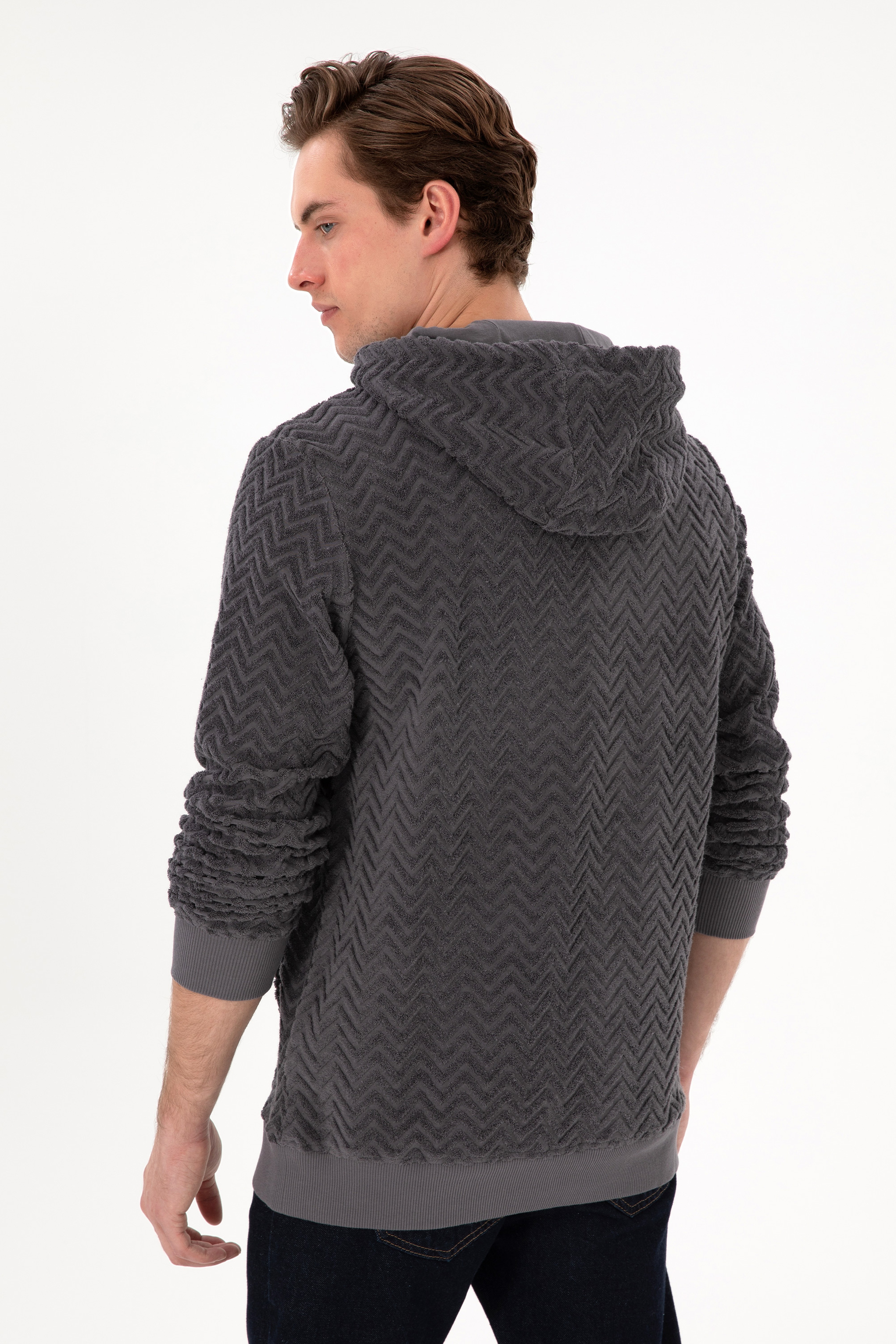 Erkek Antrasit Sweatshirt - Image 5