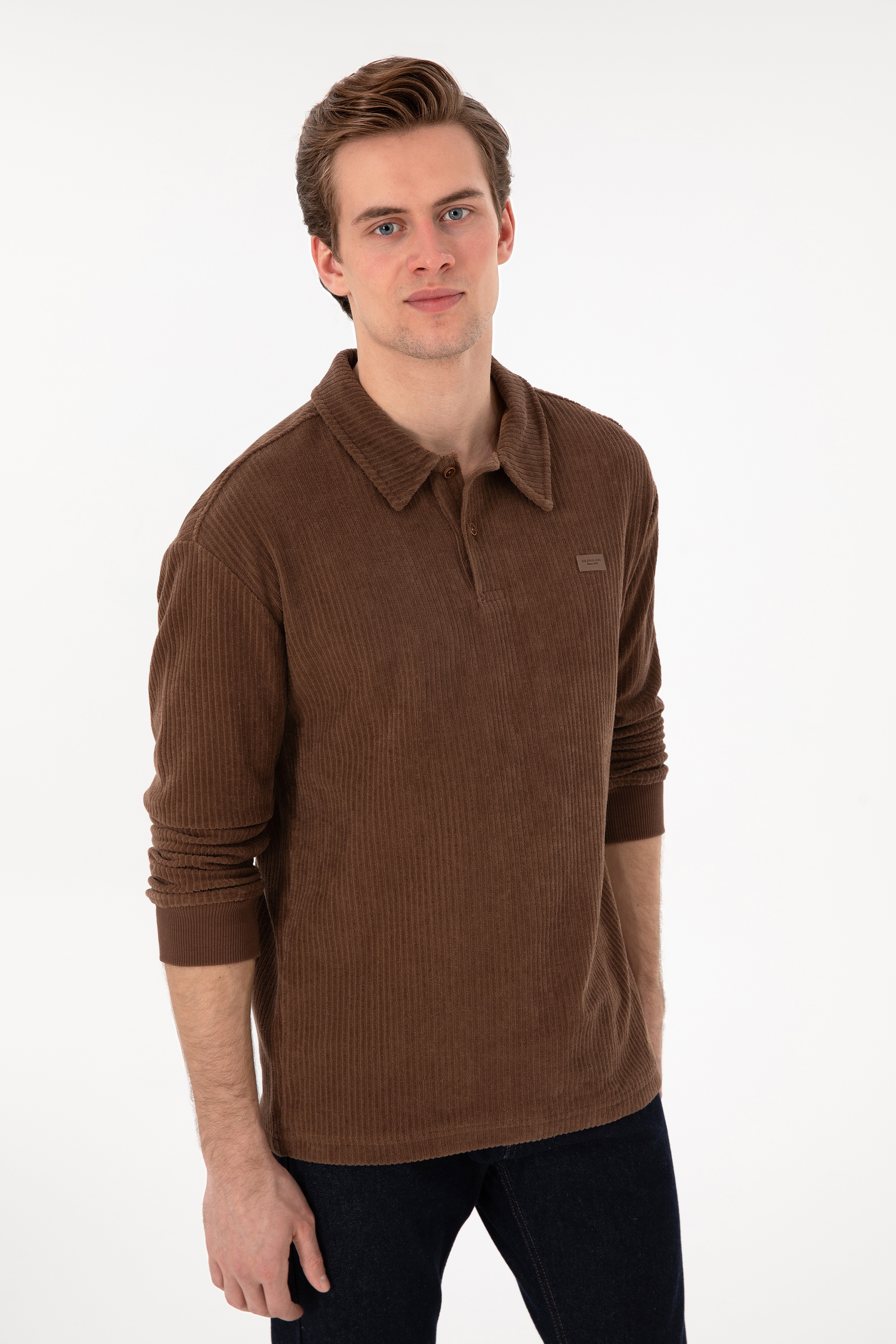 Erkek Kahverengi Sweatshirt - Image 3