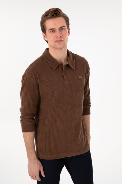 Erkek Kahverengi Sweatshirt