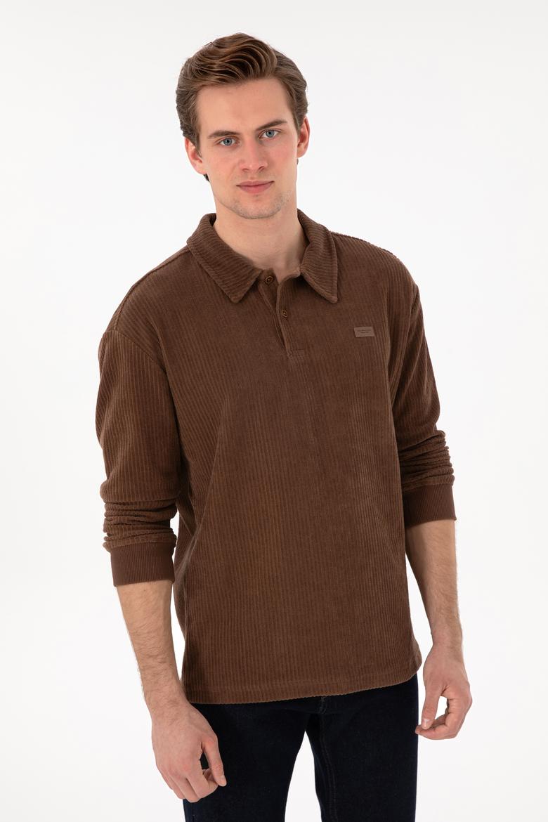 Erkek Kahverengi Sweatshirt