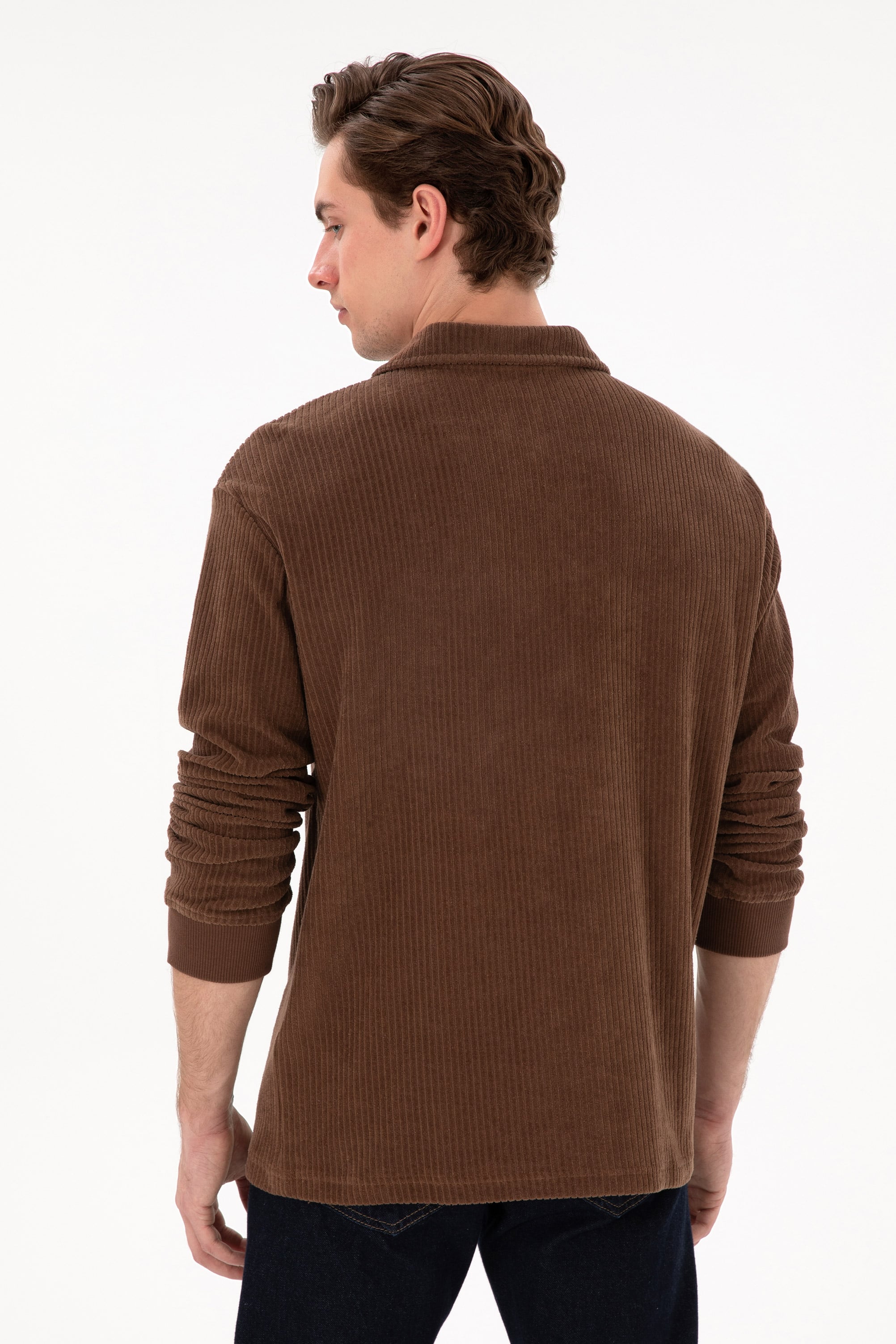 Erkek Kahverengi Sweatshirt