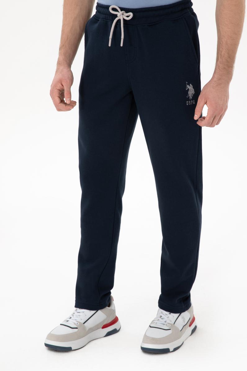 Erkek Slim Fit Düz Paça Lacivert Eşofman Altı