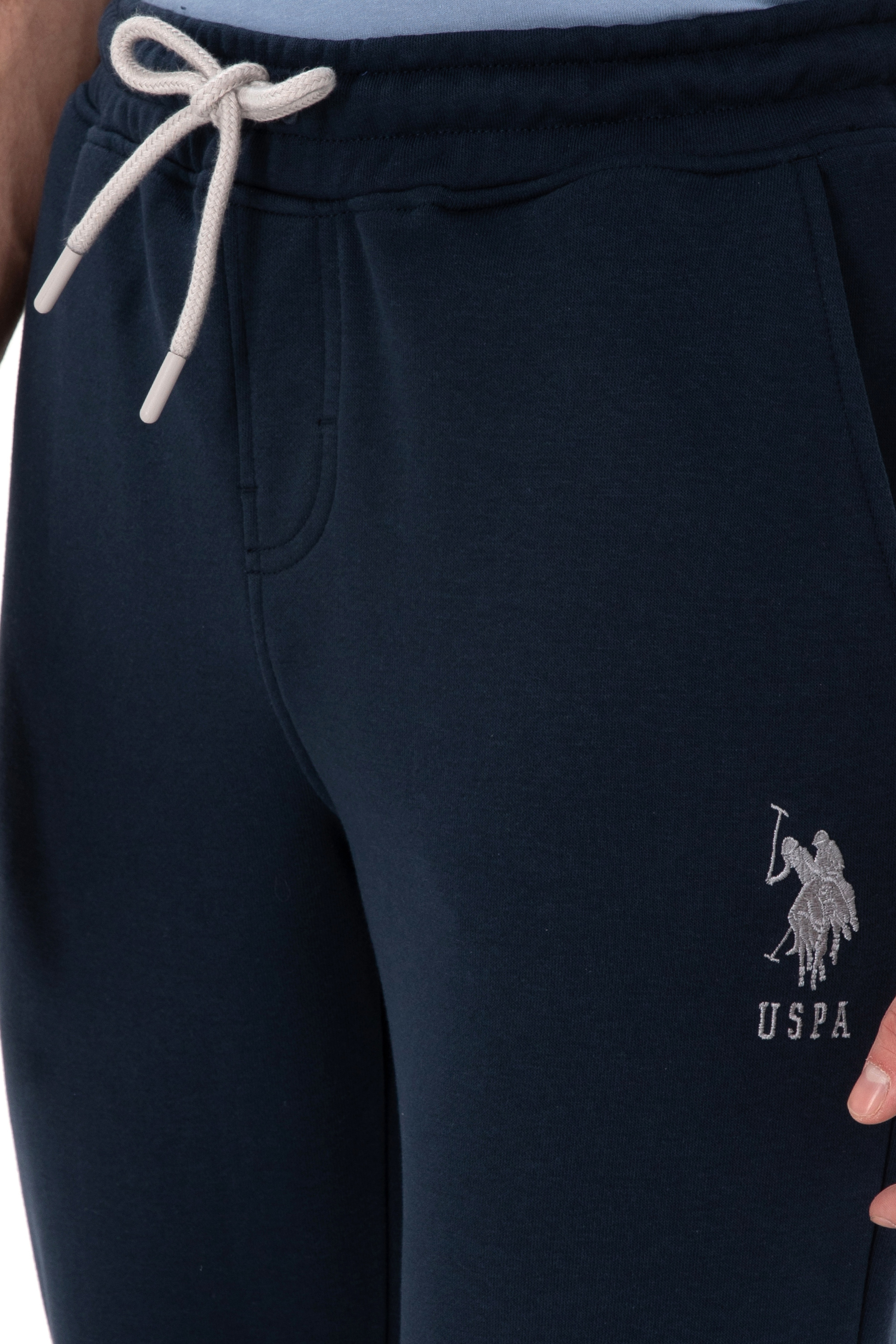 Erkek Slim Fit Düz Paça Lacivert Eşofman Altı - Image 5