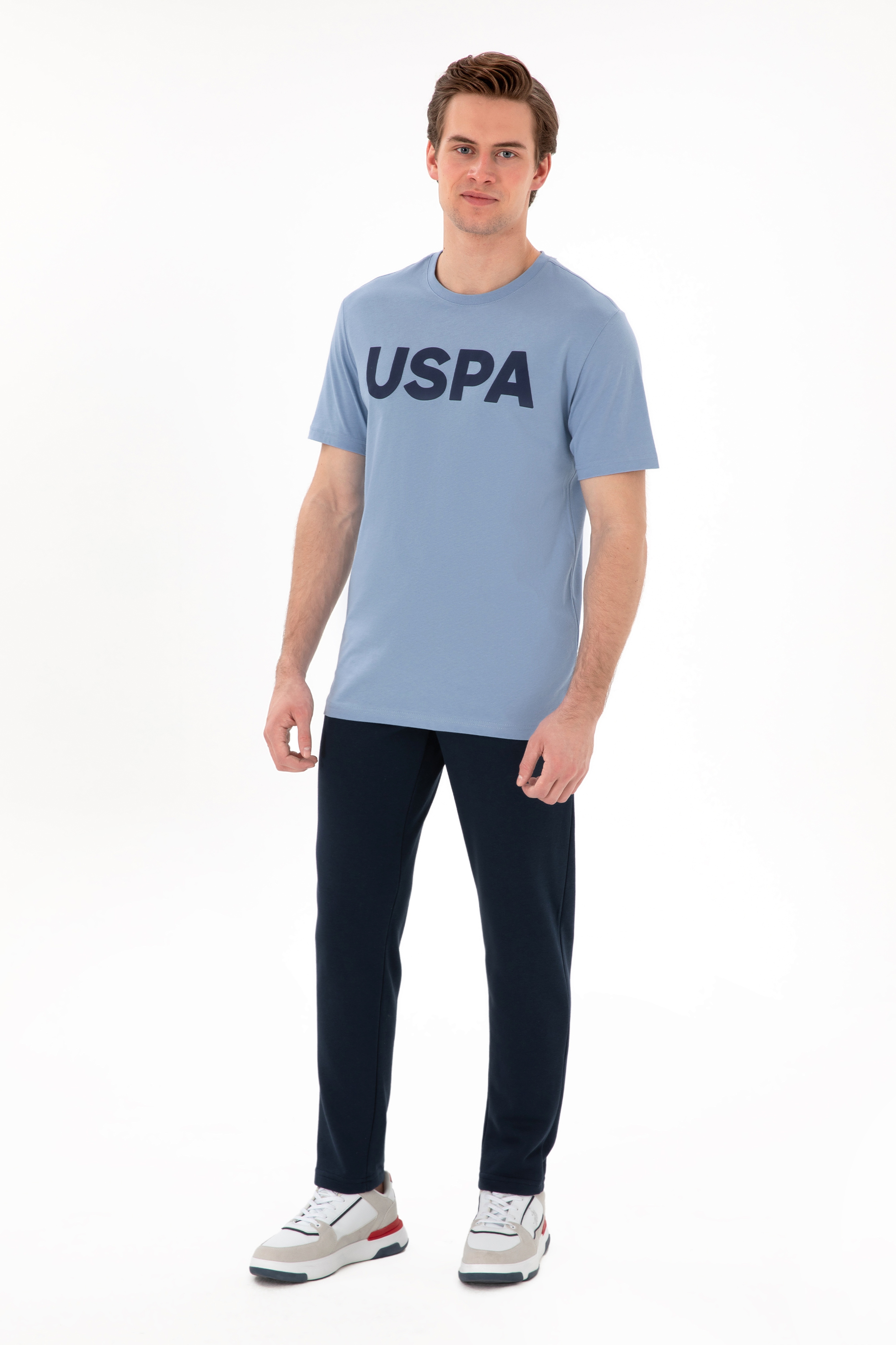 Erkek Slim Fit Düz Paça Lacivert Eşofman Altı - Image 1