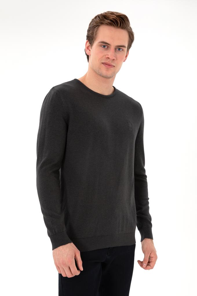 Erkek Antrasit Melanj Basic Kazak