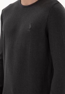 Erkek Antrasit Melanj Basic Kazak - 50288880055