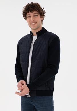 Erkek Lacivert Triko Hırka - 50297385006