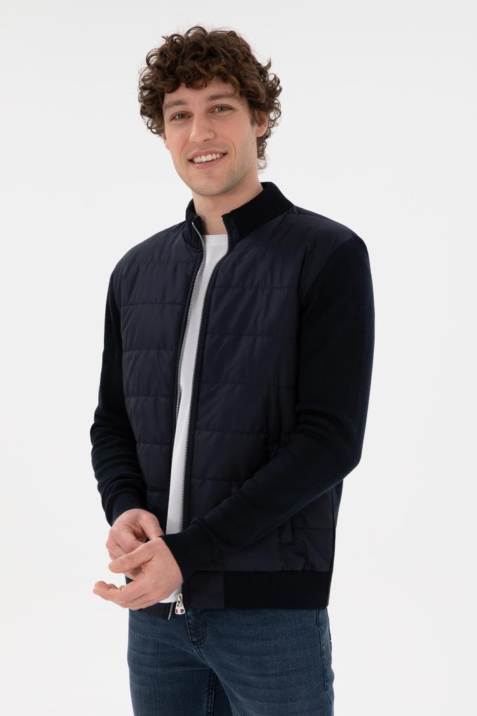 Erkek Lacivert Triko Hırka