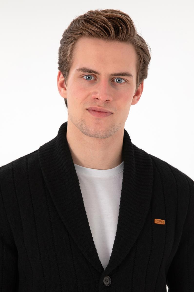 Erkek Siyah Triko Hırka