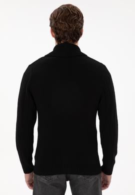 Erkek Siyah Triko Hırka - 50297061019