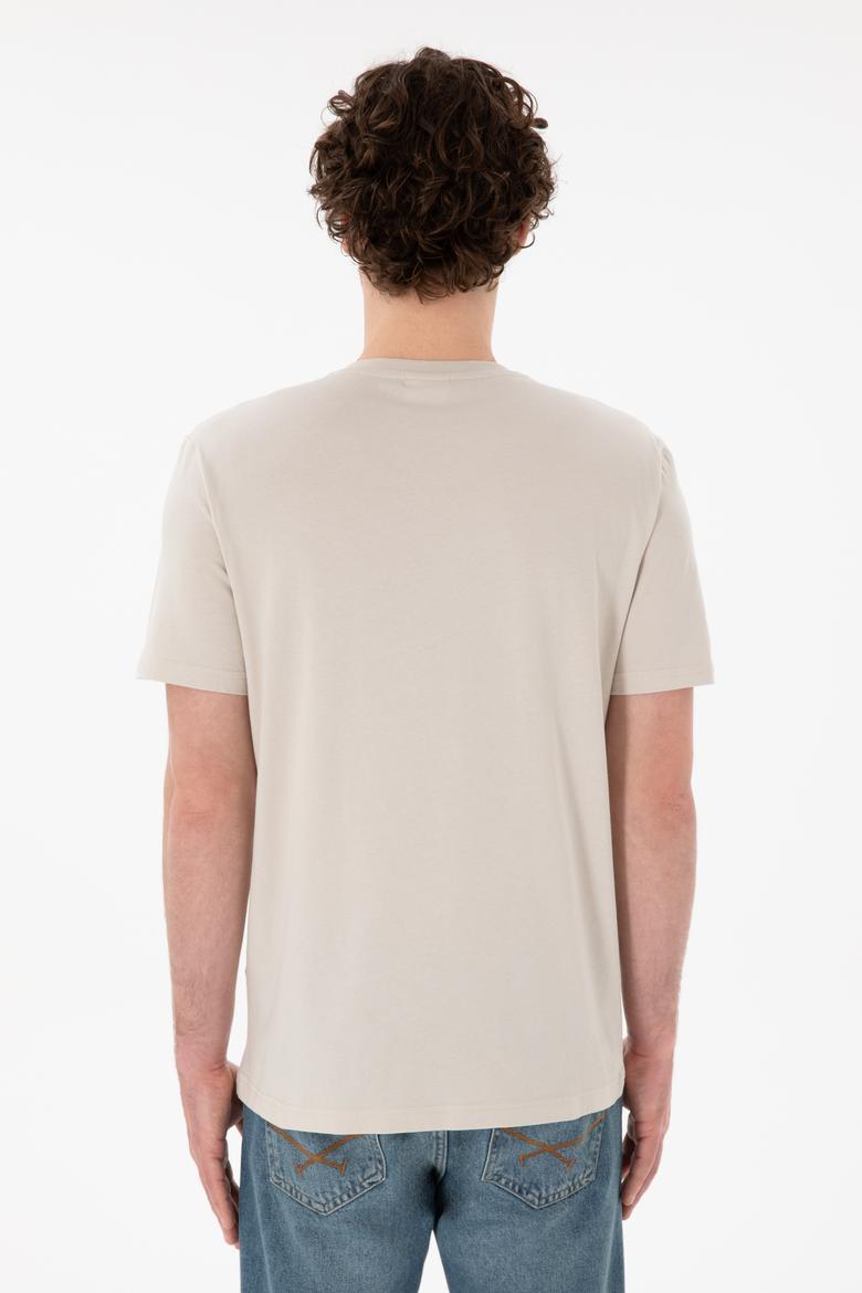 Erkek Regular Fit  V Yaka Taş Basic Tişört - 50305858050