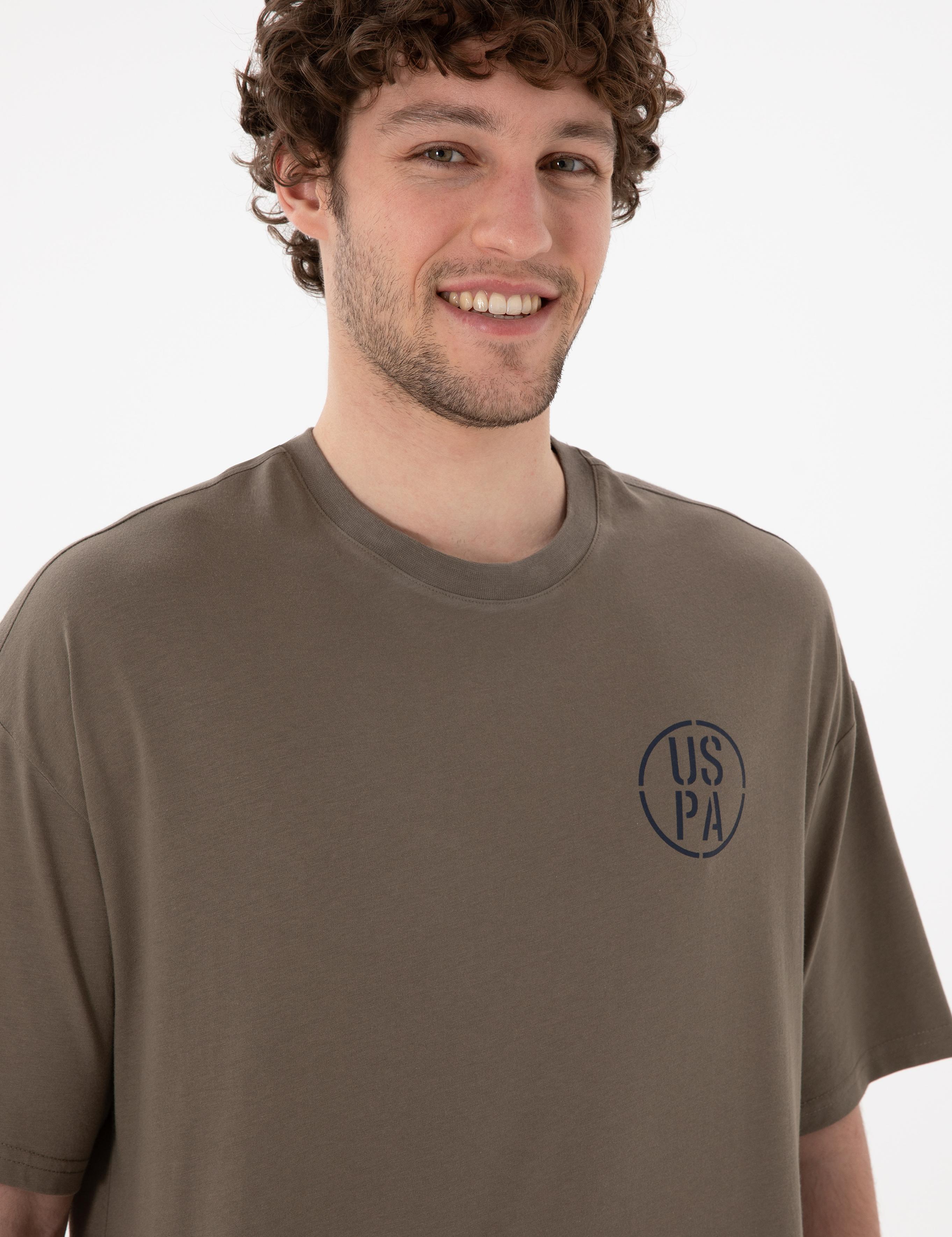 تی شرت یقه گرد آستین کوتاه Oversize یقه گرد مردانه یو اس پولو | U.S. Polo Assn. - تصویر 3