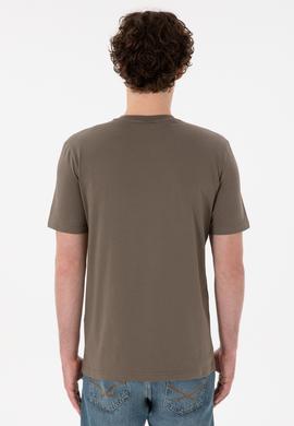 Erkek Regular Fit  V Yaka Vizon Basic Tişört - 50305858078