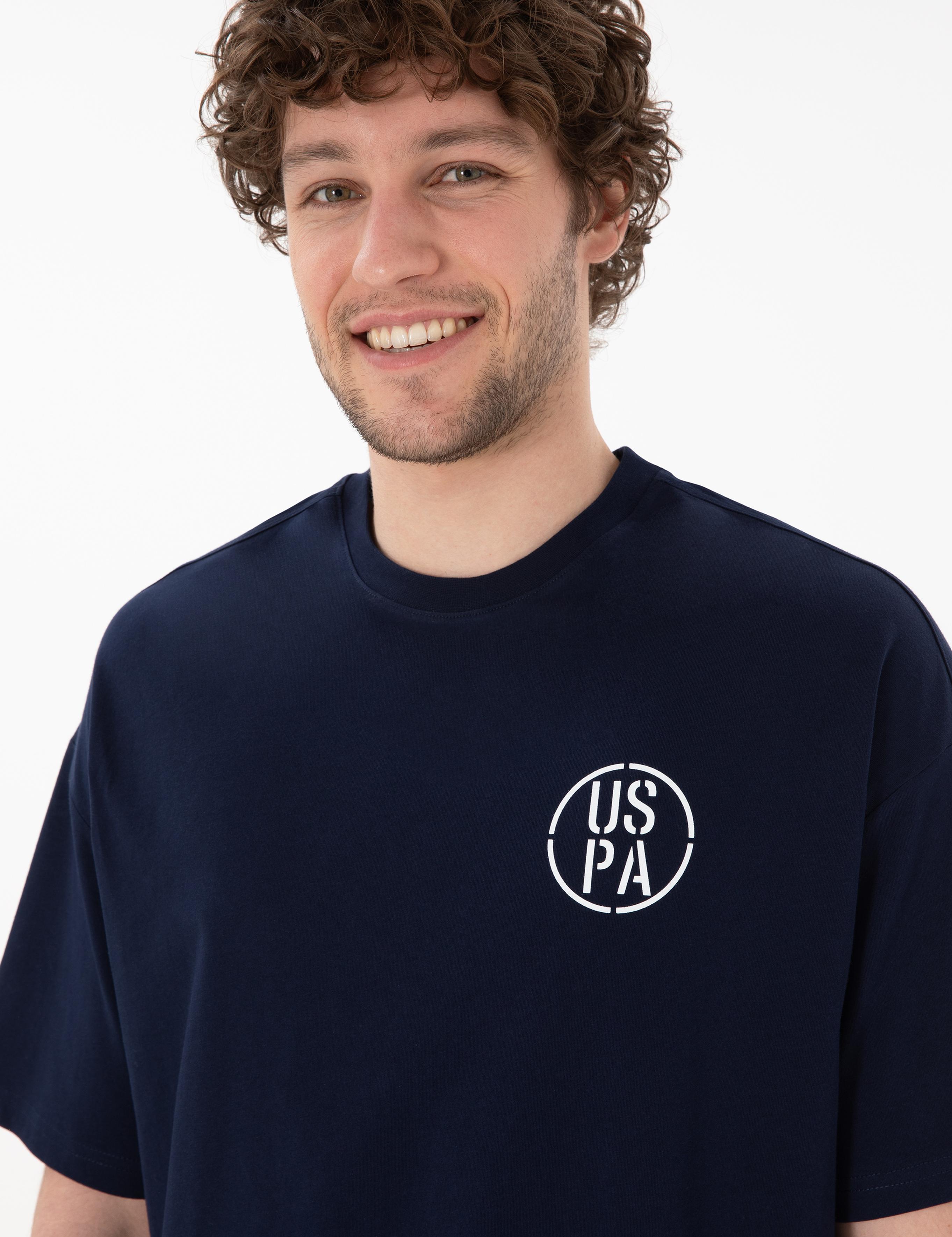 تی شرت یقه گرد آستین کوتاه Oversize یقه گرد مردانه یو اس پولو | U.S. Polo Assn. - تصویر 3