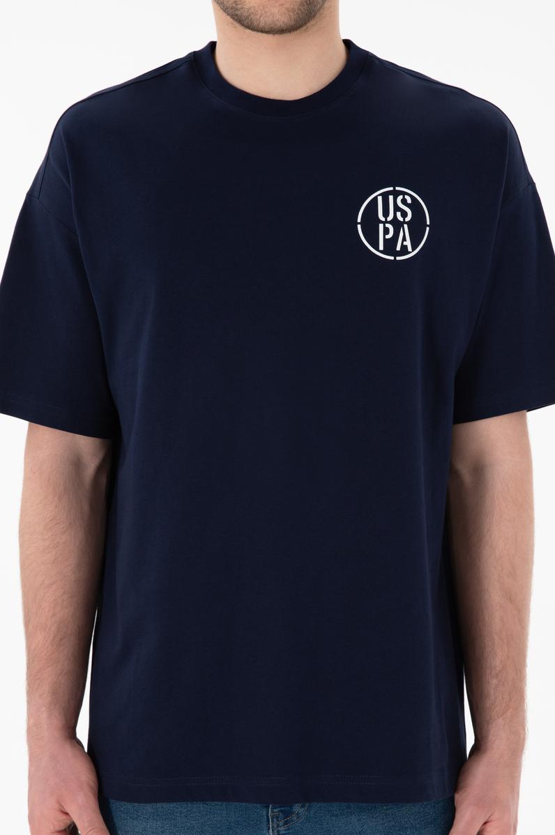 Erkek Oversize Fit Bisiklet Yaka Lacivert Tişört