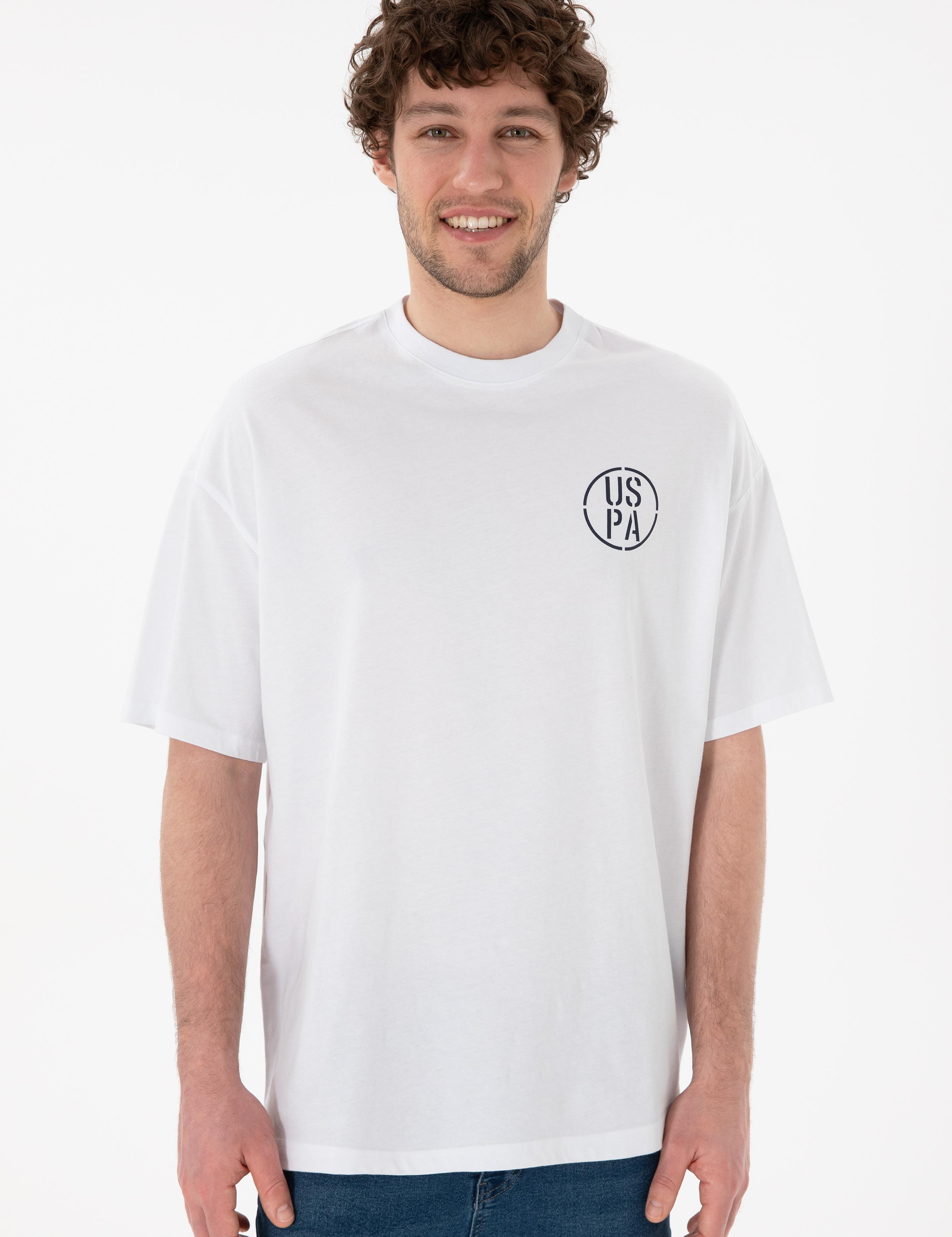 تی شرت یقه گرد آستین کوتاه Oversize یقه گرد مردانه یو اس پولو | U.S. Polo Assn. - تصویر 4