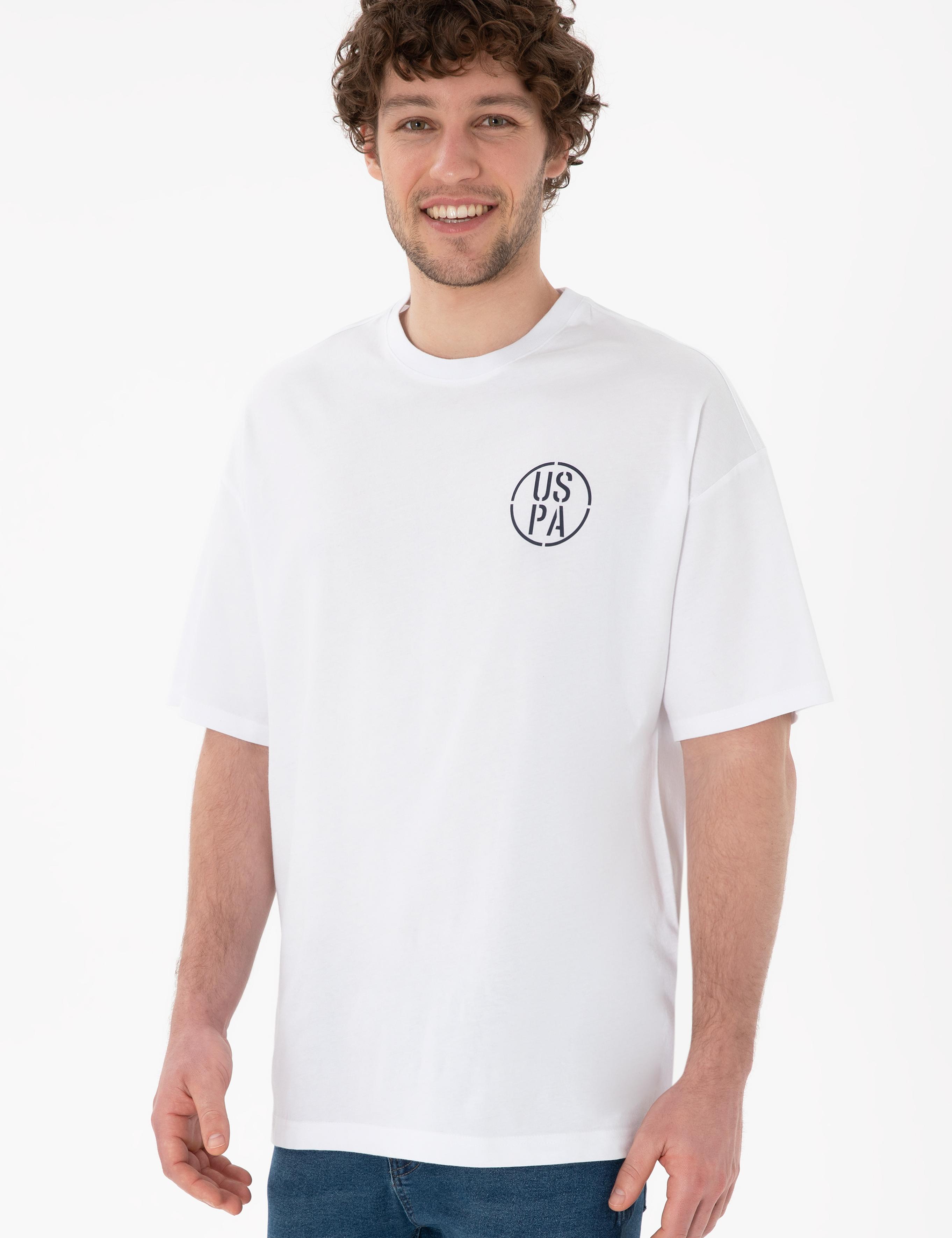 تی شرت یقه گرد آستین کوتاه Oversize یقه گرد مردانه یو اس پولو | U.S. Polo Assn. - تصویر 2