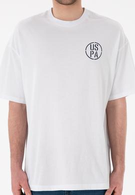 Erkek Oversize Fit Bisiklet Yaka Beyaz Tişört - 50305904007