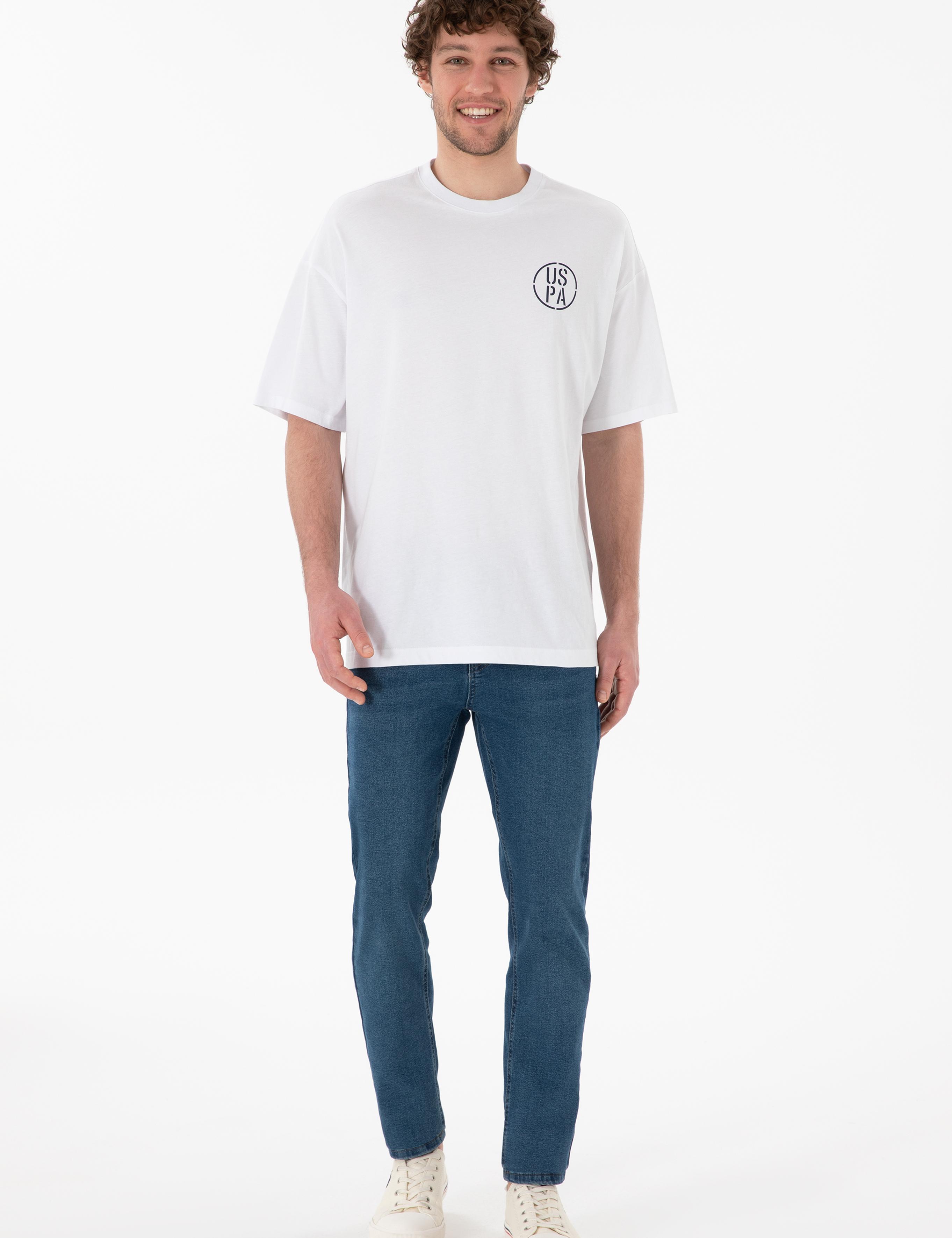 تی شرت یقه گرد آستین کوتاه Oversize یقه گرد مردانه یو اس پولو | U.S. Polo Assn. - تصویر 5