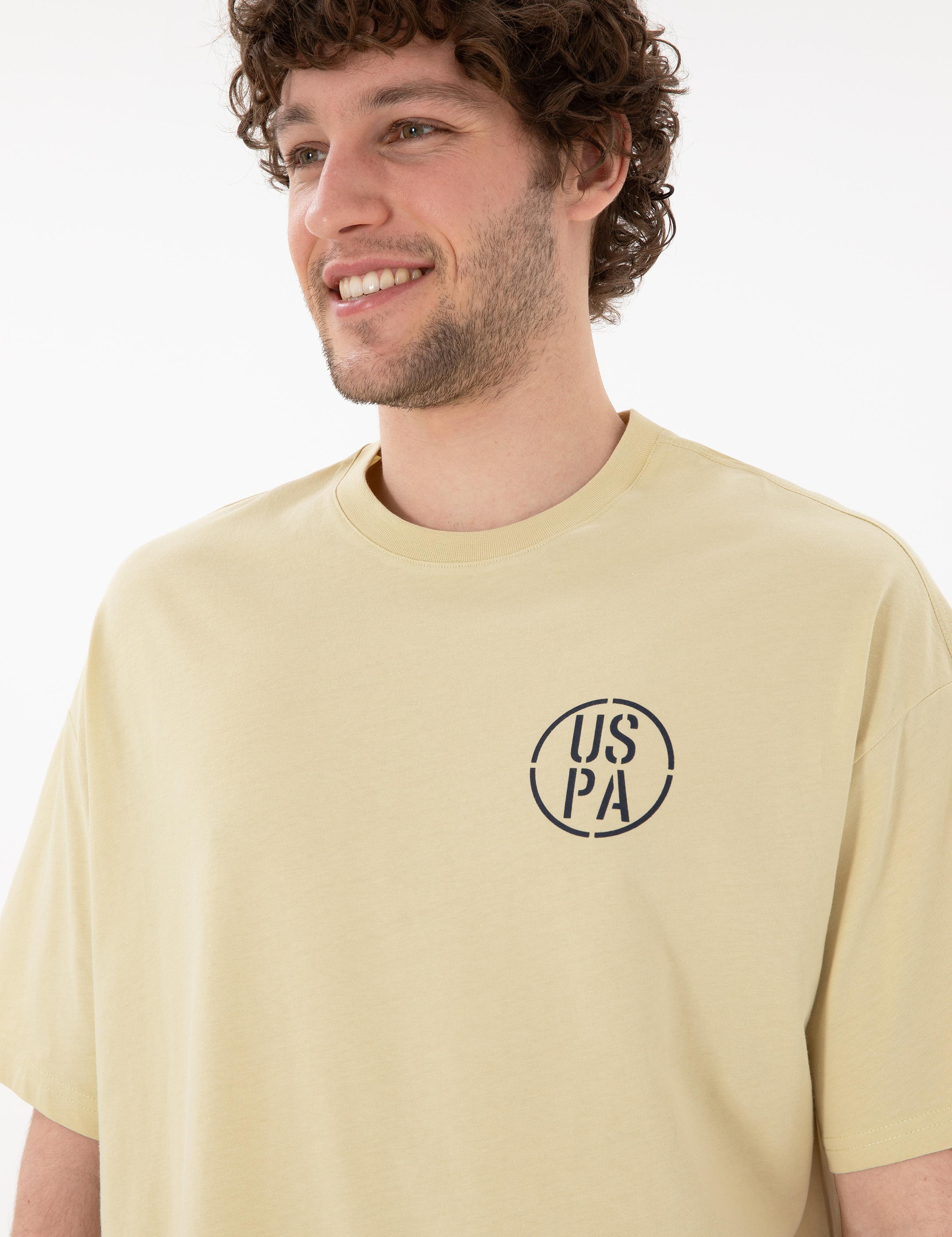 تی شرت یقه گرد آستین کوتاه Oversize یقه گرد مردانه یو اس پولو | U.S. Polo Assn. - تصویر 3