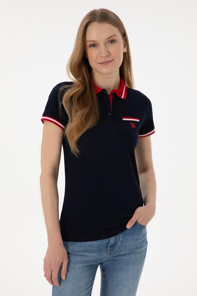 Kadın Lacivert Polo Yaka Tişört