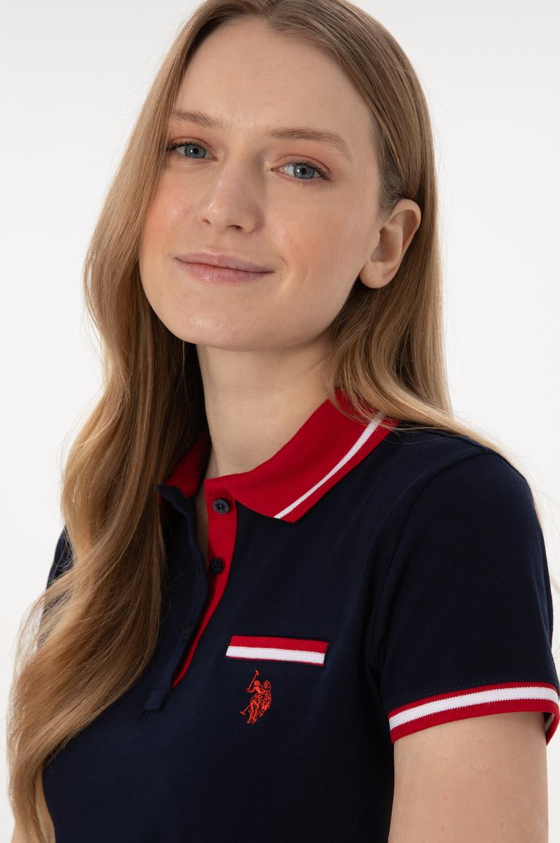 Kadın Lacivert Polo Yaka Tişört