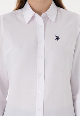 Kadın Beyaz Uzun Kollu Basic Gömlek - 50297002020