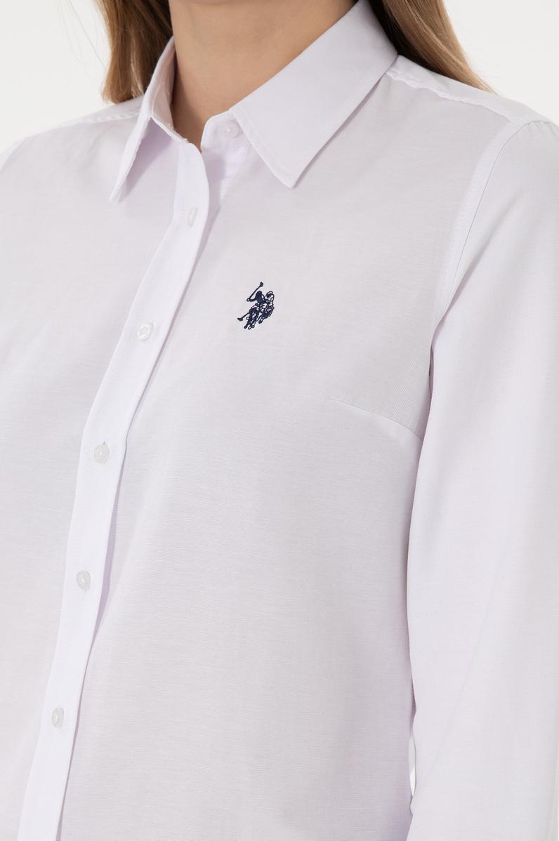 Kadın Beyaz Uzun Kollu Basic Gömlek