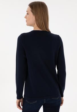 Kadın Lacivert Basic Triko Hırka - 50293537032