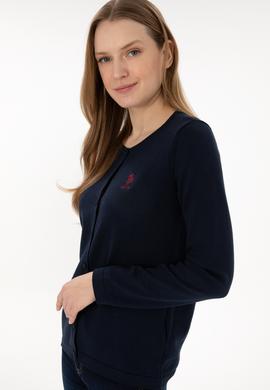 Kadın Lacivert Basic Triko Hırka - 50293537032