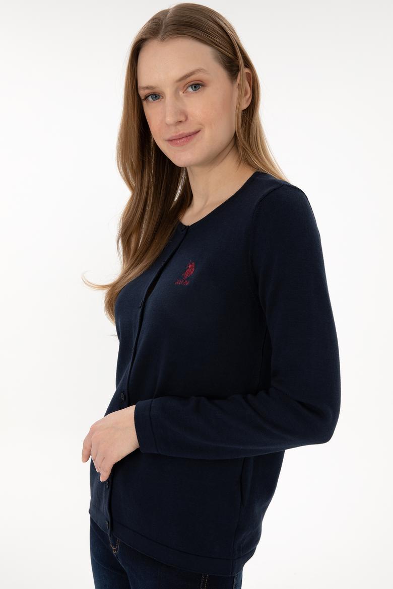 Kadın Lacivert Basic Triko Hırka - 50293537032