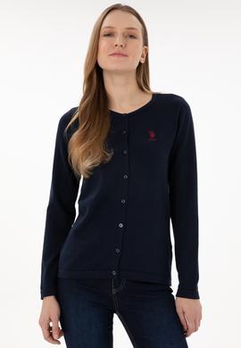 Kadın Lacivert Basic Triko Hırka - 50293537032