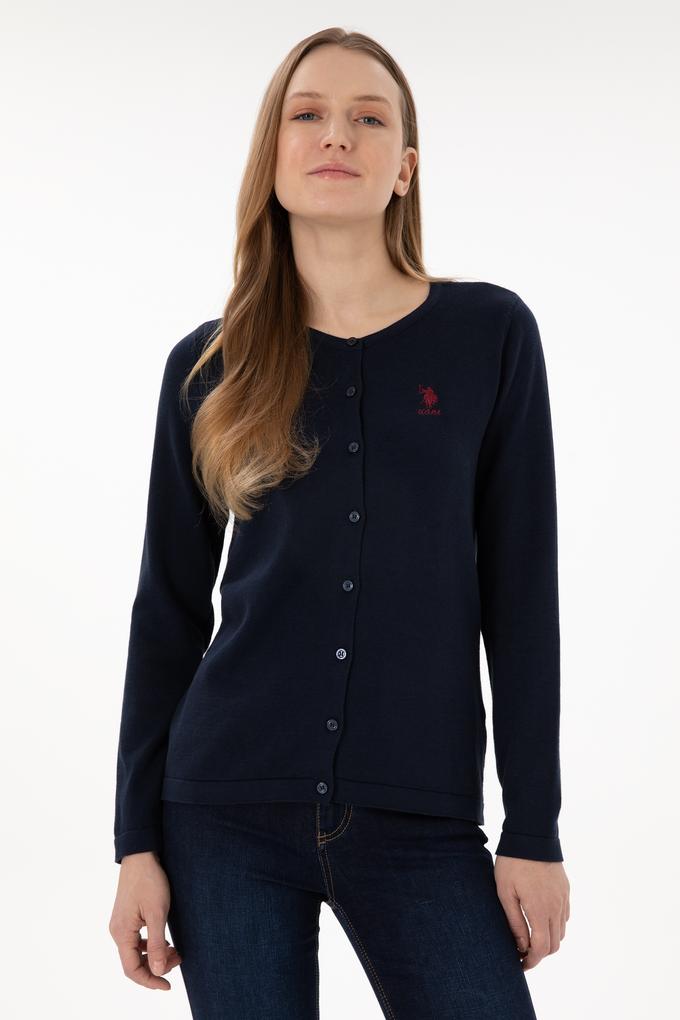 Kadın Lacivert Basic Triko Hırka