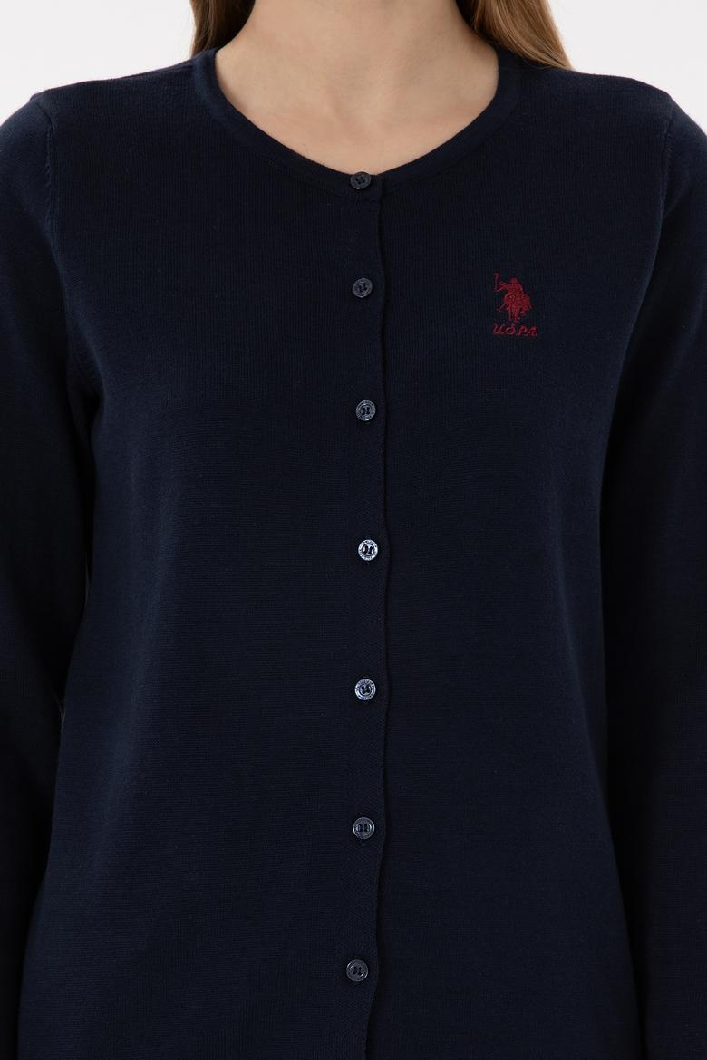 Kadın Lacivert Basic Triko Hırka - 50293537032