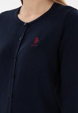 Kadın Lacivert Basic Triko Hırka - 50293537032