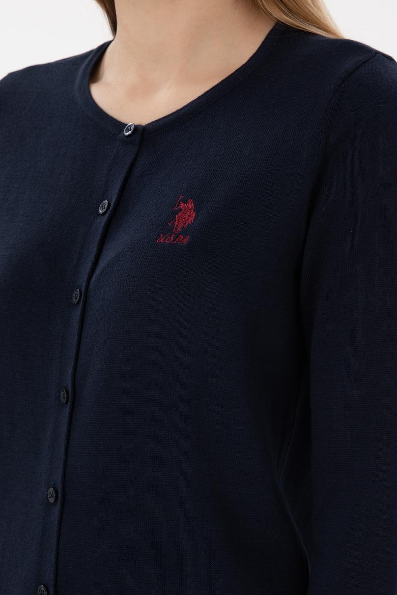 Kadın Lacivert Basic Triko Hırka - 50293537032