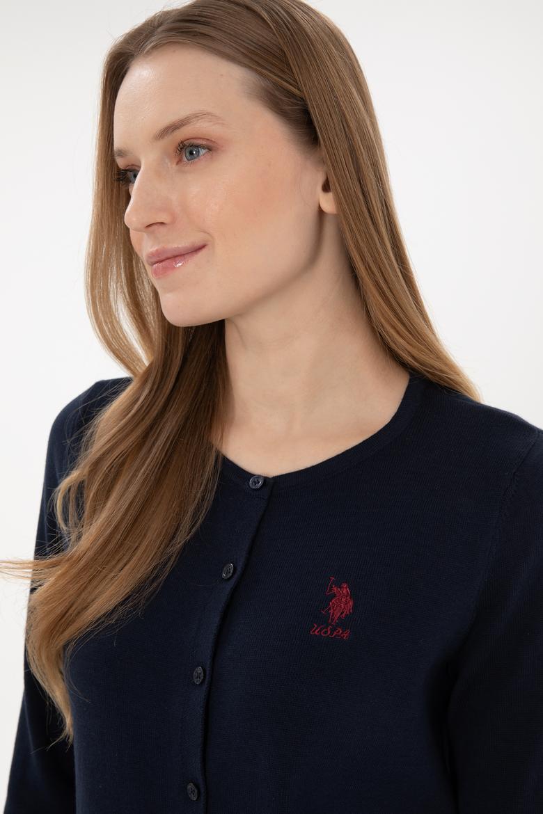 Kadın Lacivert Basic Triko Hırka - 50293537032