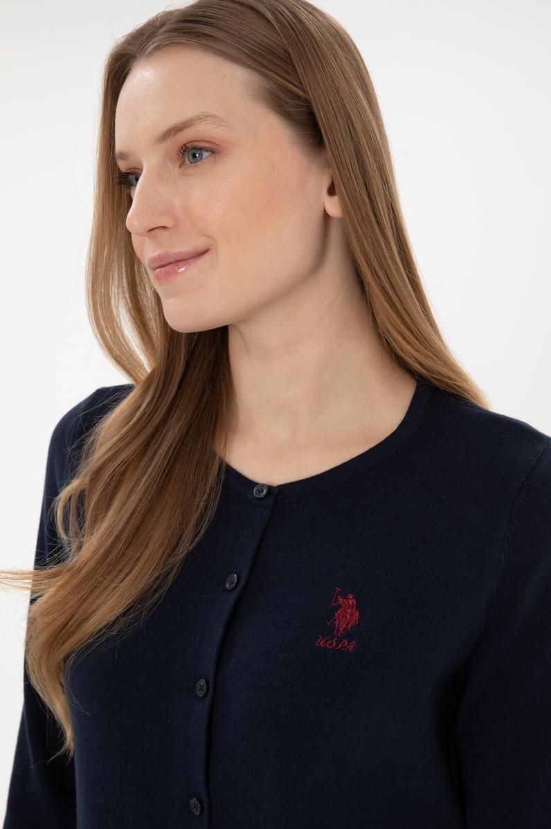 Kadın Lacivert Basic Triko Hırka