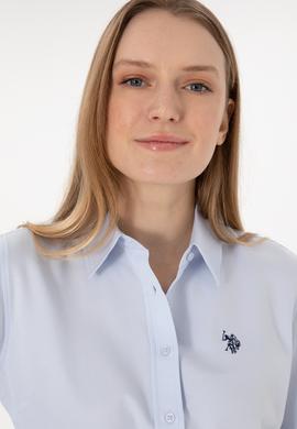 Kadın Açık Mavi Uzun Kollu Basic Gömlek - 50297002004