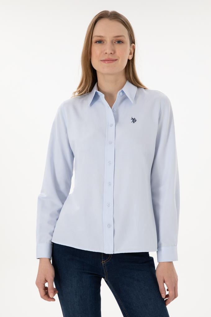 Kadın Açık Mavi Uzun Kollu Basic Gömlek