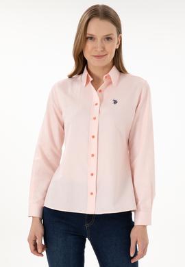 Kadın Somon Uzun Kollu Basic Gömlek - 50297002108