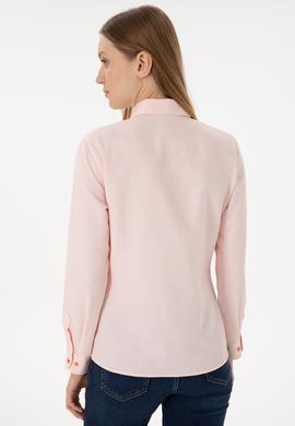 Kadın Somon Uzun Kollu Basic Gömlek - 50297002108