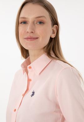 Kadın Somon Uzun Kollu Basic Gömlek - 50297002108