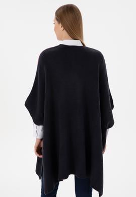 Kadın Lacivert Triko Panço - 50293029003