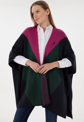 Kadın Lacivert Triko Panço - 50293029003