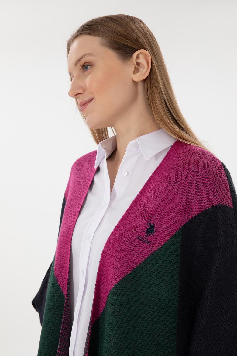 Kadın Lacivert Triko Panço - 50293029003