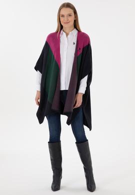 Kadın Lacivert Triko Panço - 50293029003