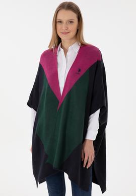 Kadın Lacivert Triko Panço - 50293029003