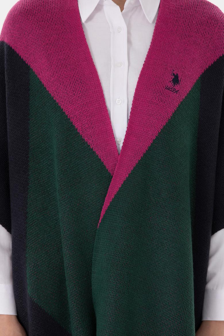 Kadın Lacivert Triko Panço - 50293029003